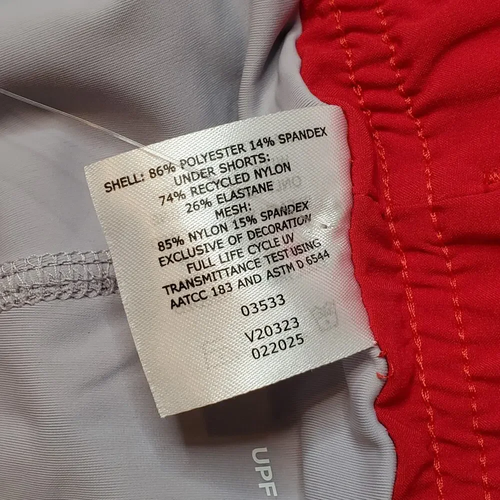 Coolibar Men's Size XXL NWT Kuhuna Swimming Shorts UV 50+ Red 03533